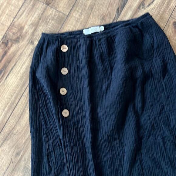 NWT Mododoc size small black cotton midi skirt - Picture 2 of 3